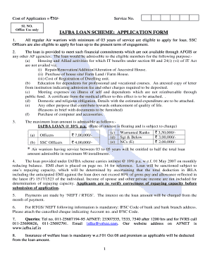 Iafba Loan Emi Calculator  Form