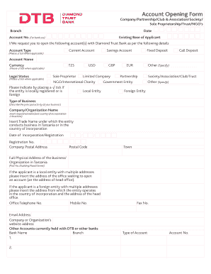 Dtb Account Opening Online  Form