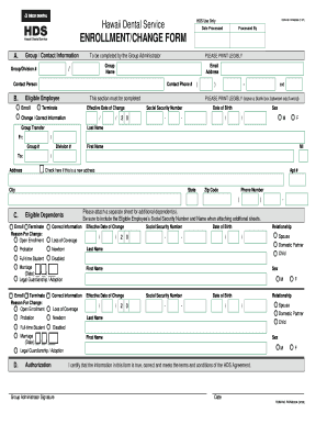 Hds Enrollment Form