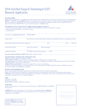  CST Renewal Application NBSTSA Nbstsa 2014