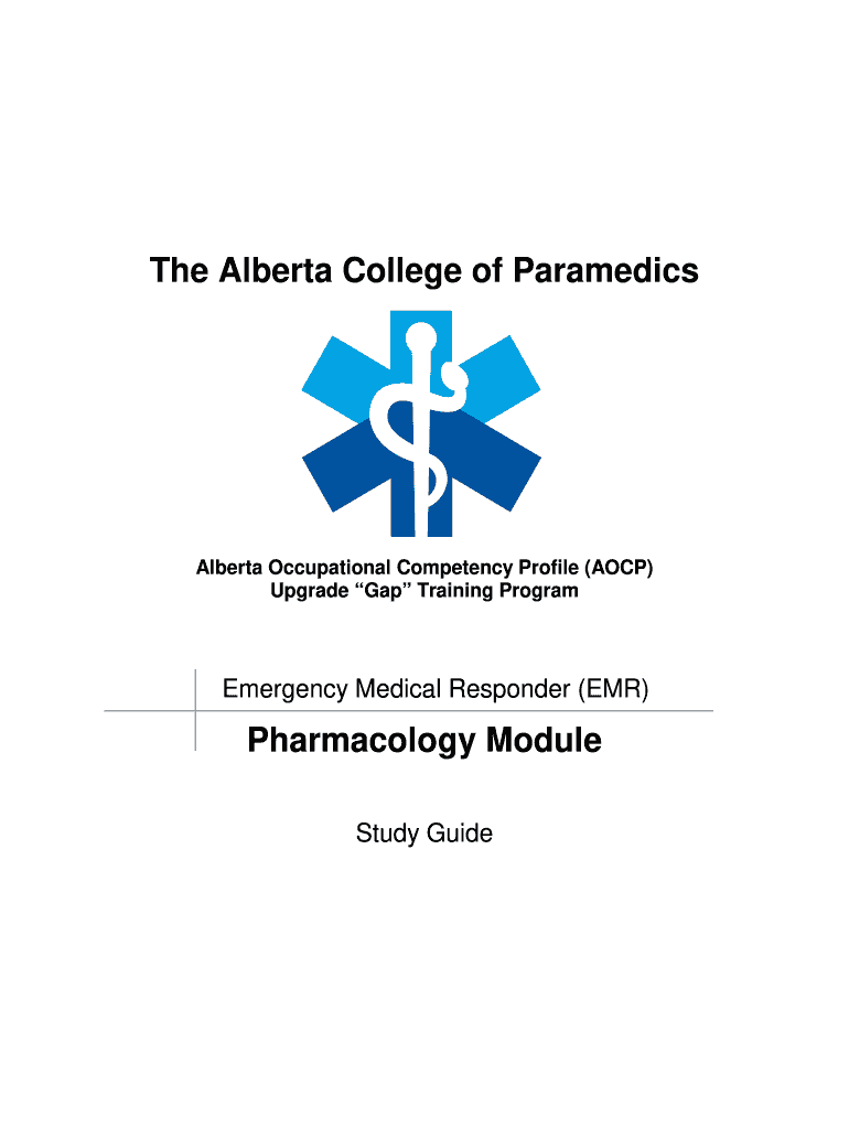 Pharmacology Alberta College of Paramedics  Form