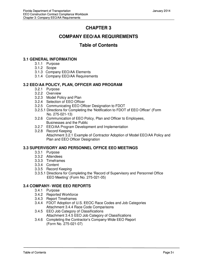  Chapter 3 Company EEOAA Requirements  Florida Department of    Dot State Fl 2014-2024