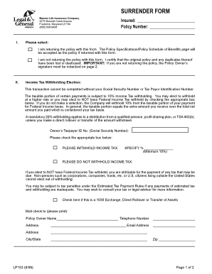 banner life insurance release of assignment form