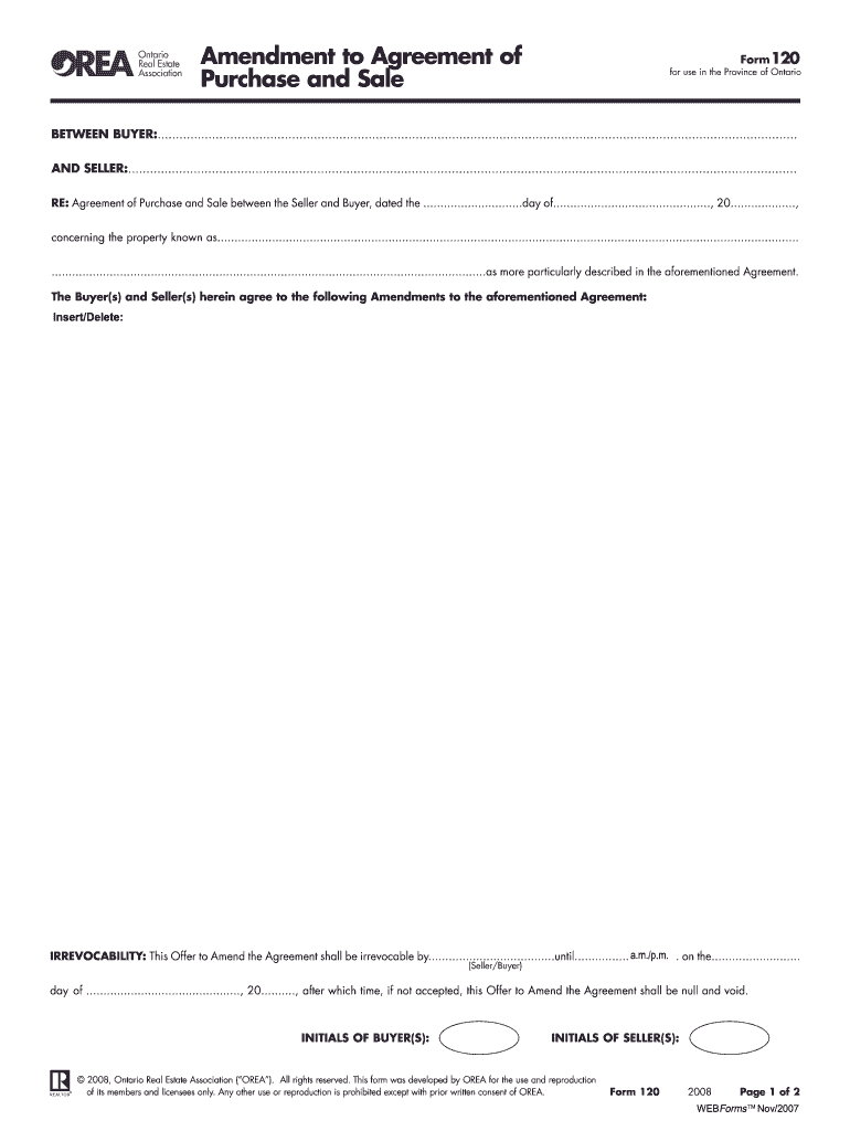 Orea Form 120 PDF