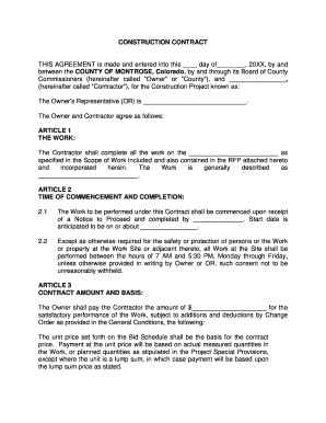 Concrete Driveway Contract Template  Form