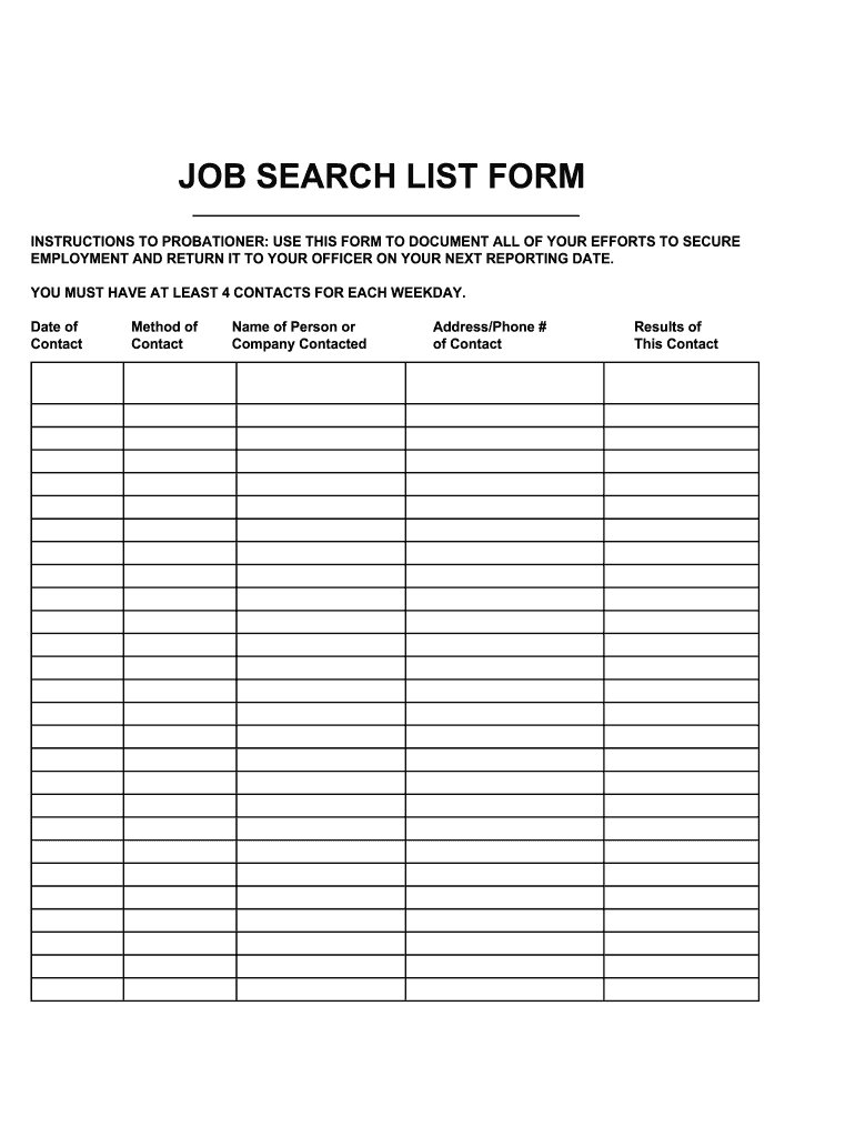 Job Search Form