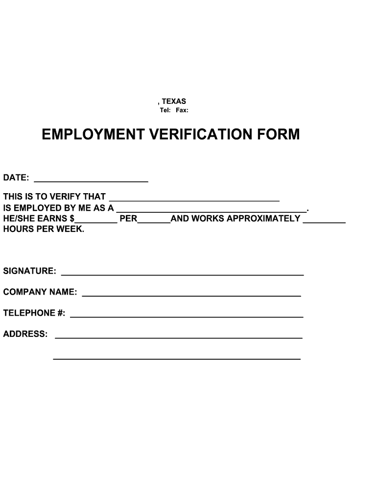 Fake Employment Verification Letter from www.signnow.com