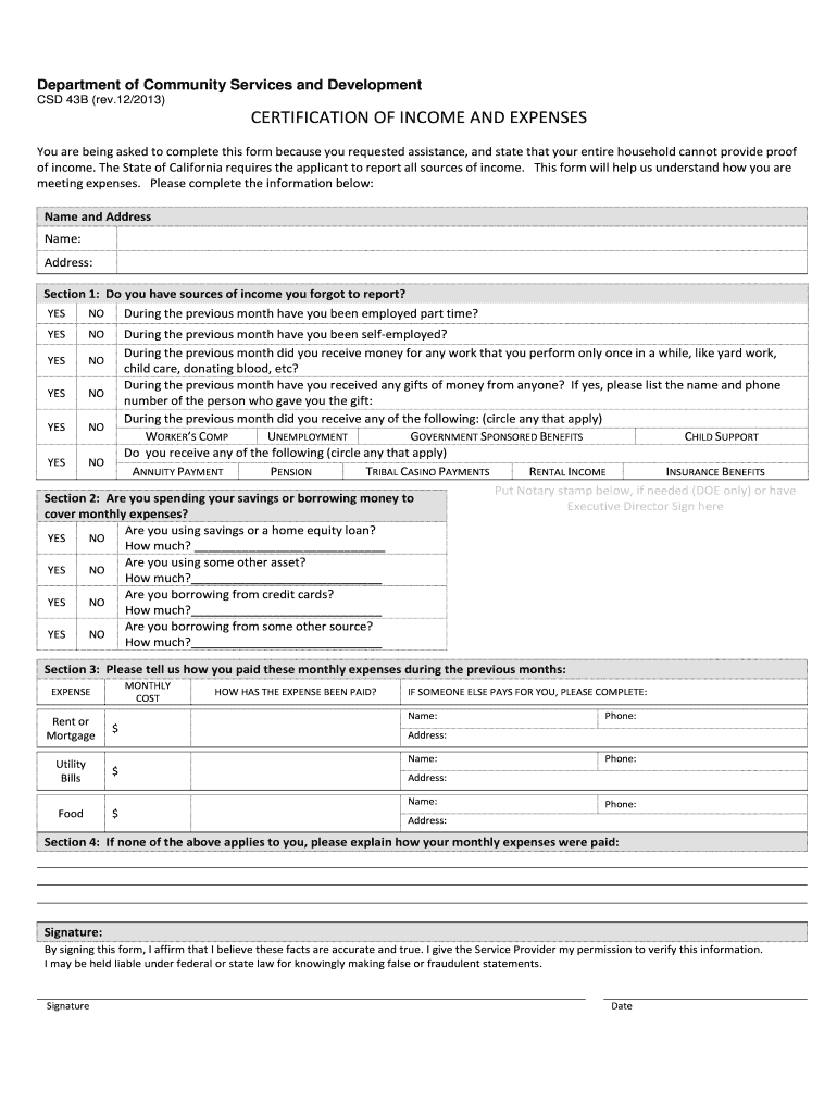 Csd 43b Form