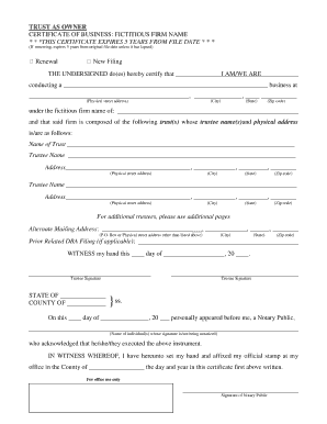 Washoe County Fictitious Business Name Search  Form