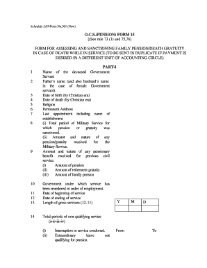 Ocs Pension Form a to Z