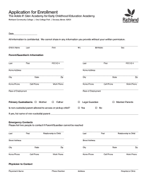 College Application to Print Form