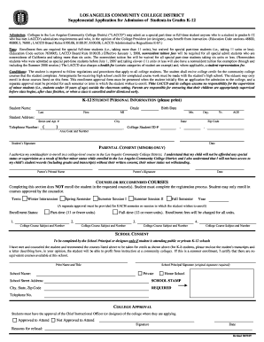 Ys 1 Supplemental Application  Form