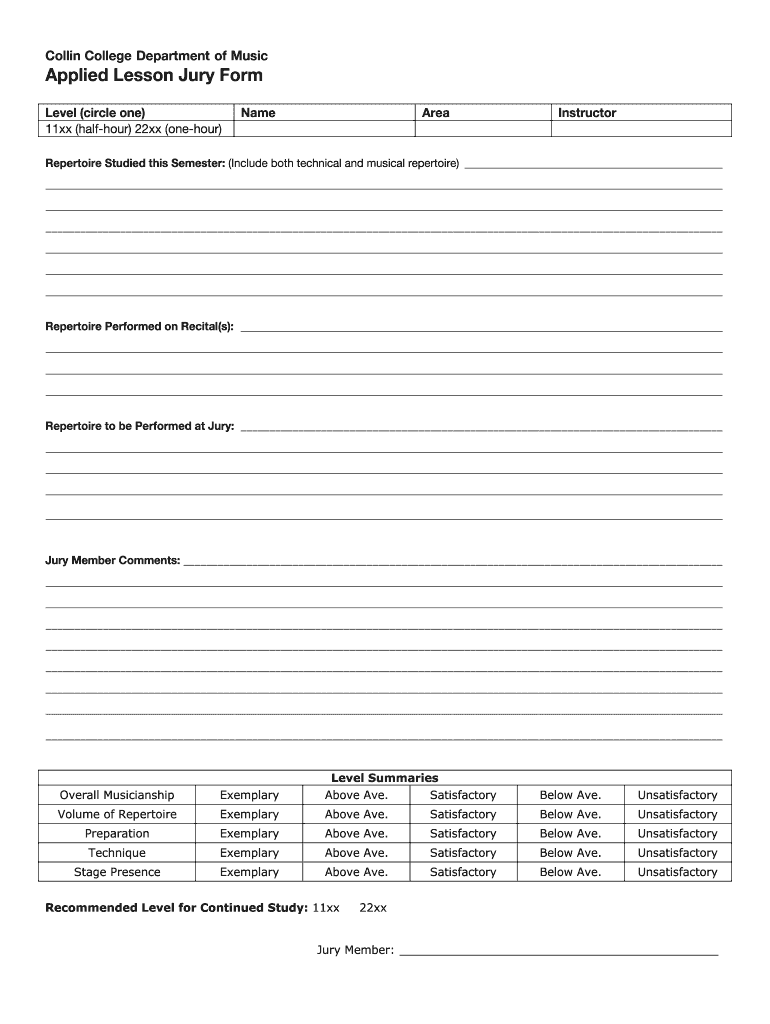 Collin College Music  Form