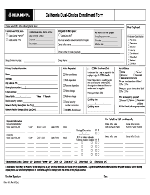 Delta Dental Enrollment  Form