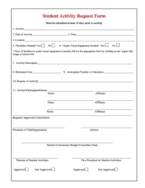 Activity Request Form