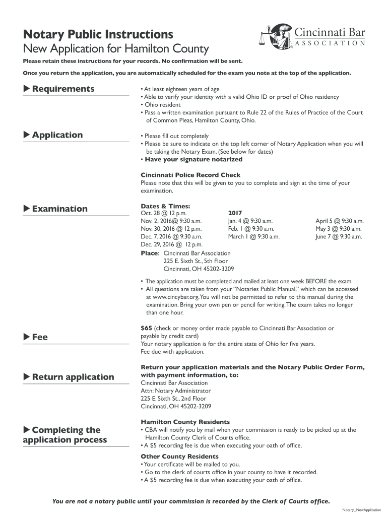 How to Become a Notary in Hamilton County Ohio  Form