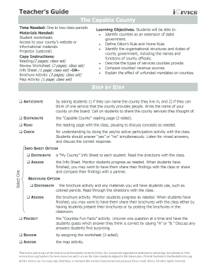 The Capable County Answer Key  Form