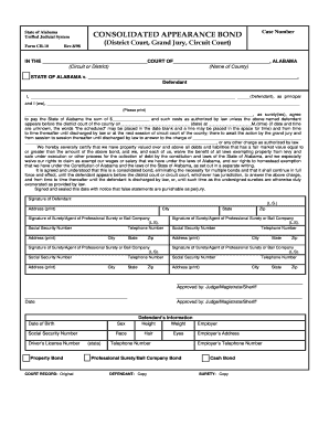Consolidated Appearence Form