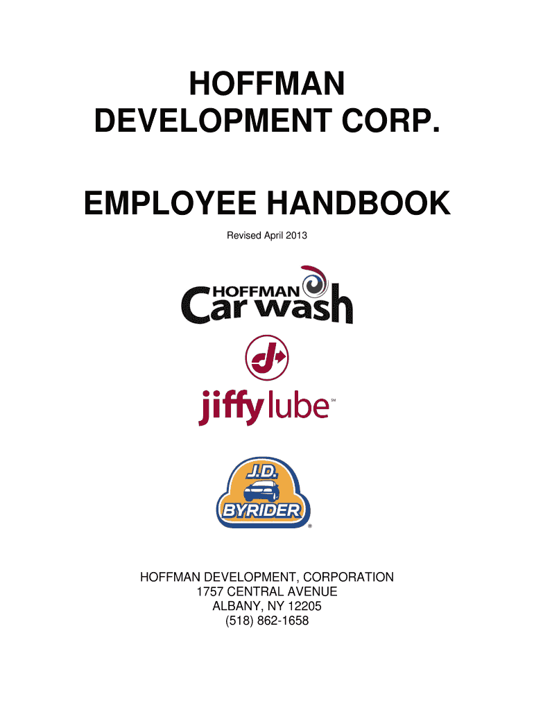 Car Wash Employee Handbook PDF  Form