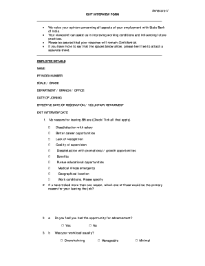 It Exit Form Filled Sample