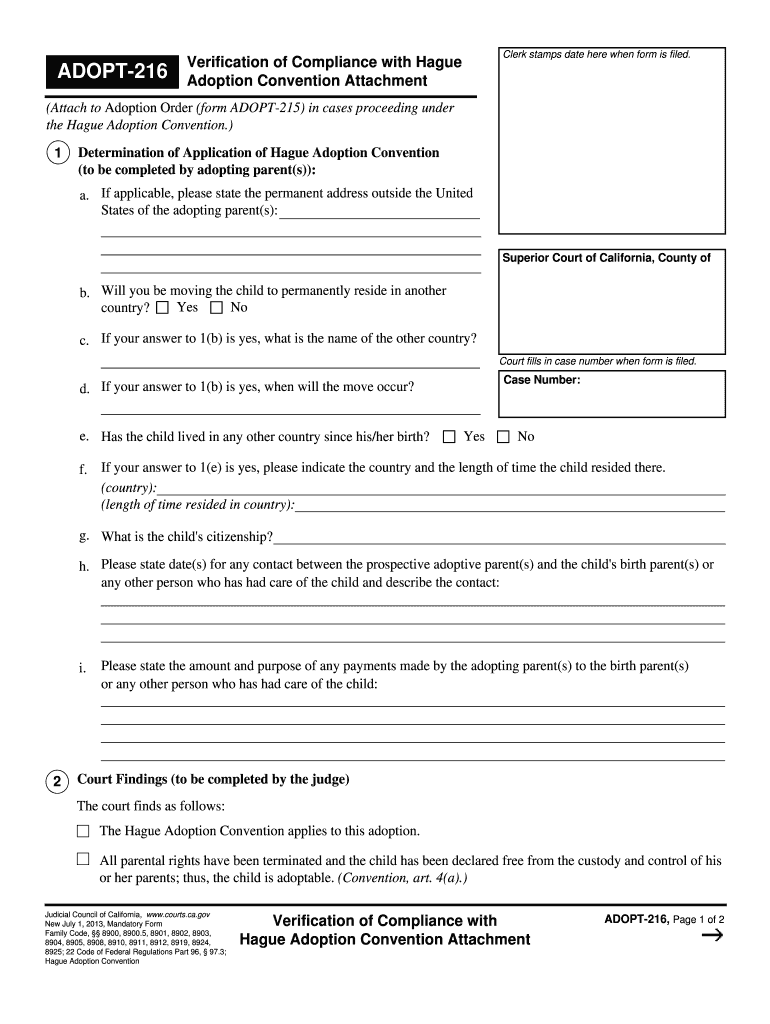 Adopt 216  Form