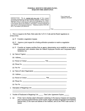 FLRA Form 14 Request for FSIP Assistance FLRAfsip Afge171 Org