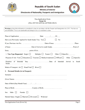 Sudanese Birth Certificate Sample  Form