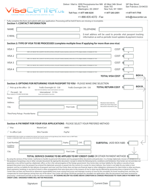 Algeria Visa Application Form Visacenter Us