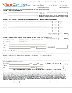 Visa Application Switzerland  Form
