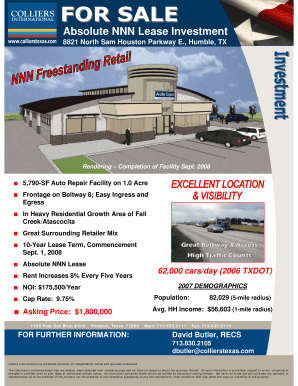 Flyer Houston Commercial Real Estate for Lease  Form