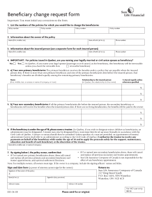 Sunlife E83  Form