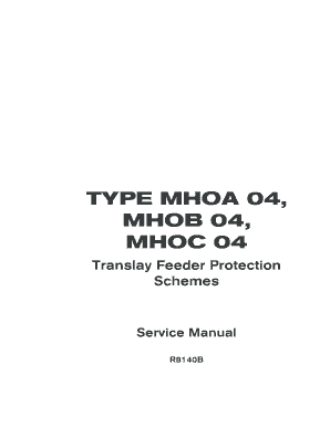 TYPE MHOA 04 MHOB 04 MHOC 04 ElectricalManualsnet  Form