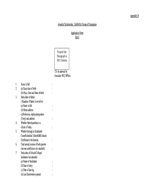 Ncc Scholarship  Form