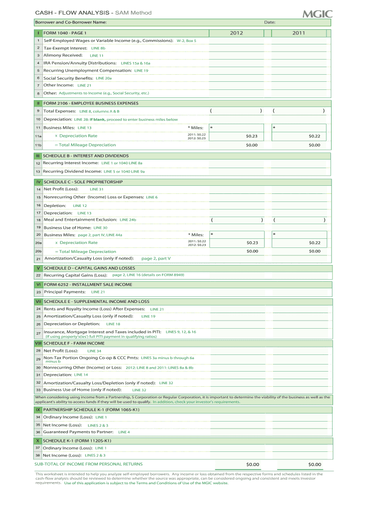  Mgic Income Worksheet 2012-2024