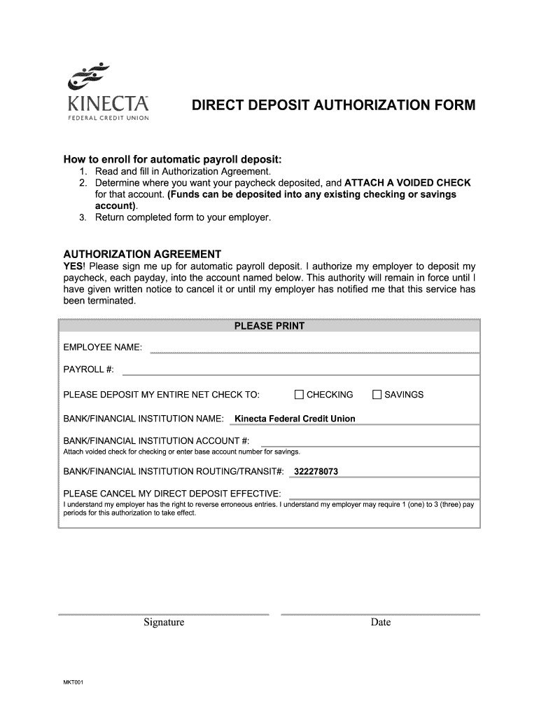 Kinecta Direct Online Banking  Form