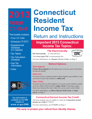 2013 Connecticut Tax Booklet