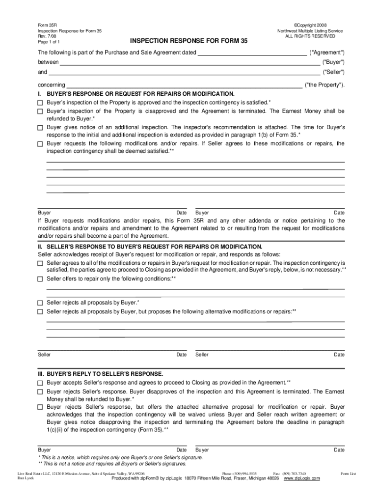 Nwmls Form 35r PDF