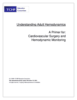 Understanding Adult Hemodynamics Tchp  Form