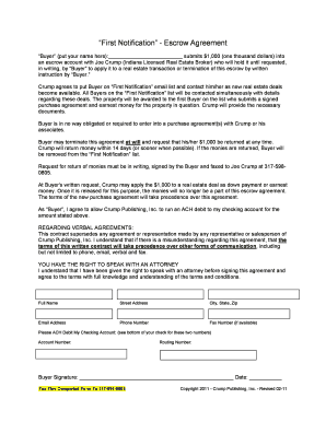 Joe Crump Real Estate  Form