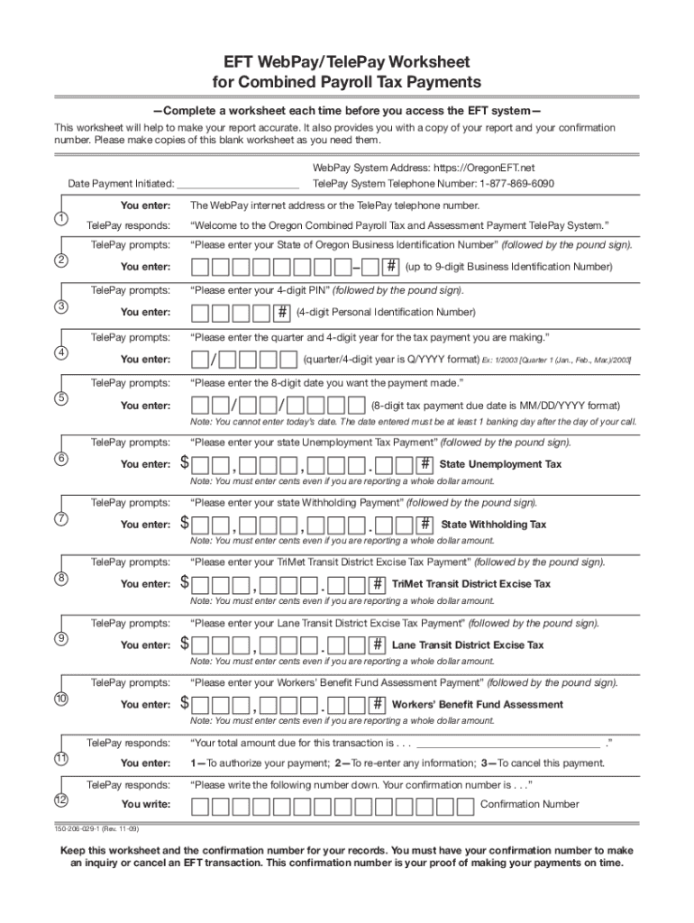 Form 150 206 029