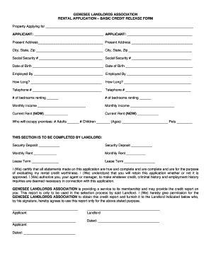 Simple application form format
