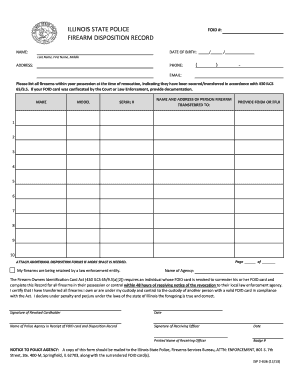 Firearm Disposition Record 2013