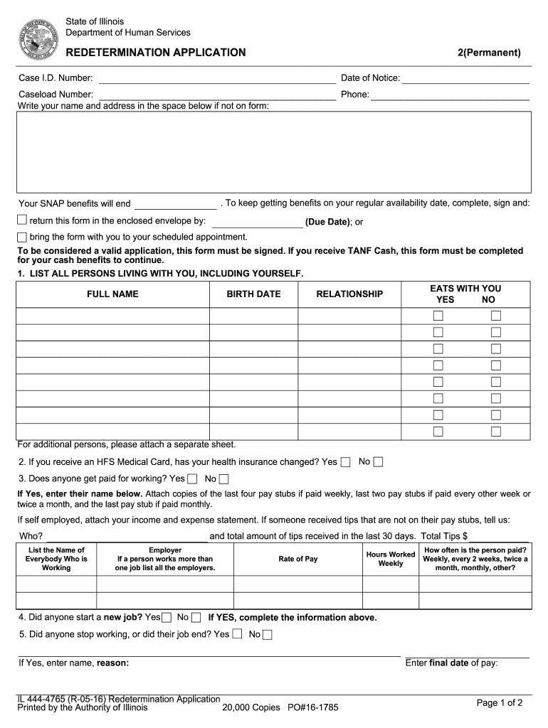 Illinois Link Redetermination Online 20142024 Form Fill Out and Sign