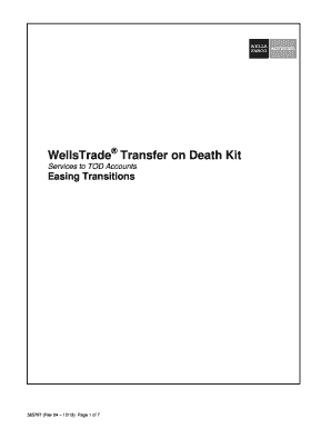  WellsTrade Transfer on Death Kit Wells Fargo 2013