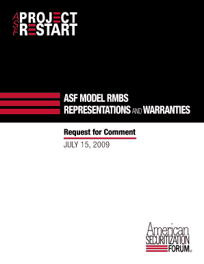 Model RMBS Representations and Warranties American  Form