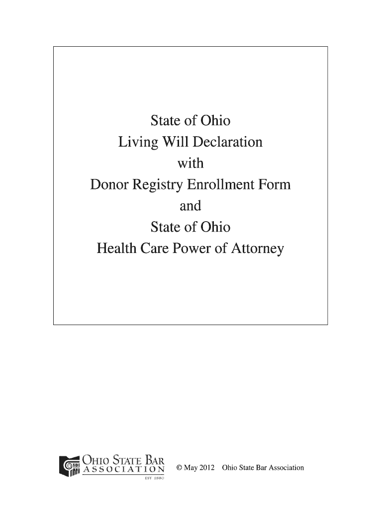 Ohio Advance Directives Fillable  Form