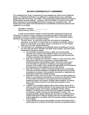 Buyer&amp;#39;s Confidentiality Agreement the Mobile Home Park Store  Form