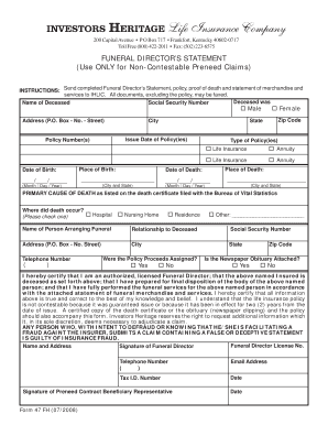 Investors Heritage Life Insurance Company  Form