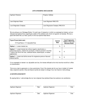 Anti Steering Disclosure PDF  Form