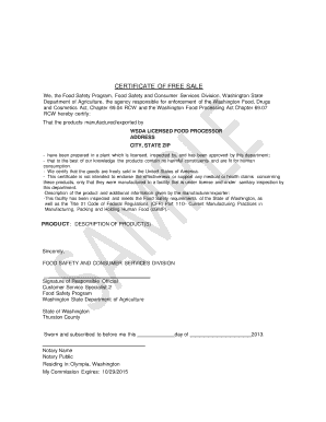 Sale Certificate Cosmetics Form